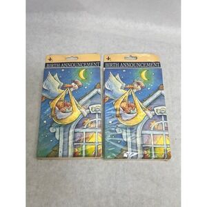 Vintage Gibson Stork Birth Announcements 2 Packs of 8 New Sealed 299RB001-0067